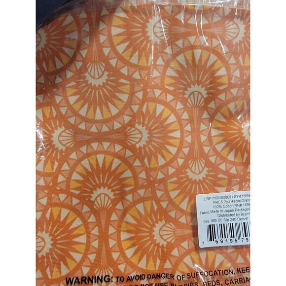 Fractals Orange Radial Boundless fabric 2 yard NIP Craftsy - Picture 1 of 3